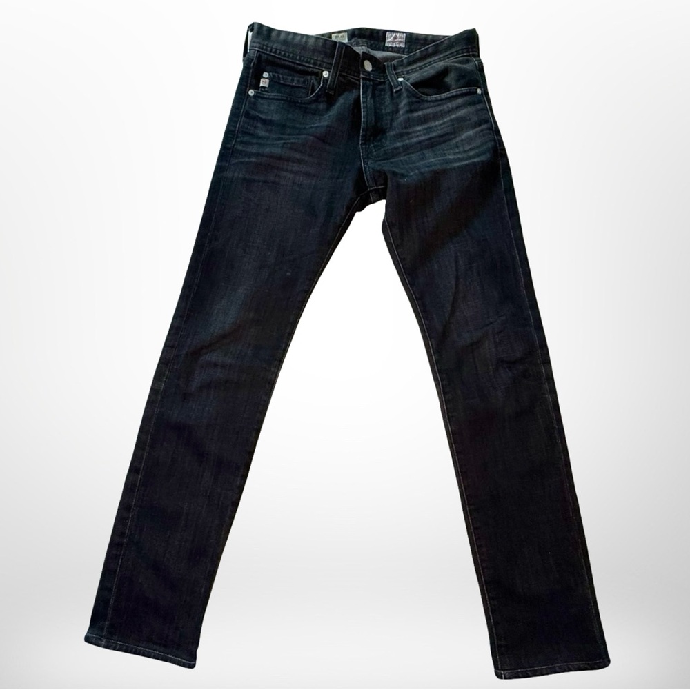 Ag Adriano Goldschmied Black Straight Jeans - Picture 2 of 6